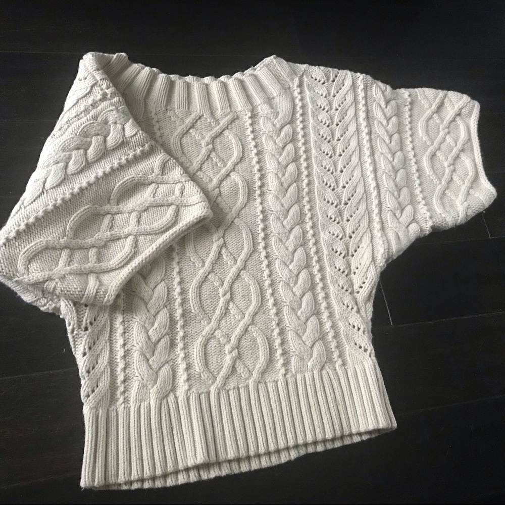 🛍 EXPRESS Cable Knit Dolman Sweater